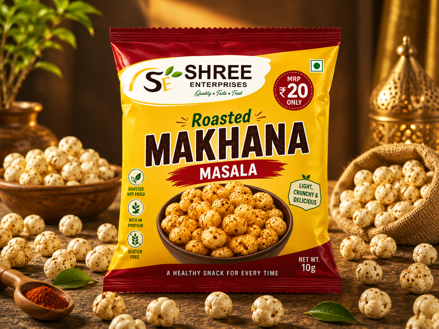 Roasted Makhana 20 rs Packet